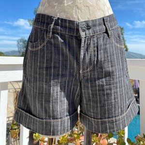 Vintage WHBM black striped shorts